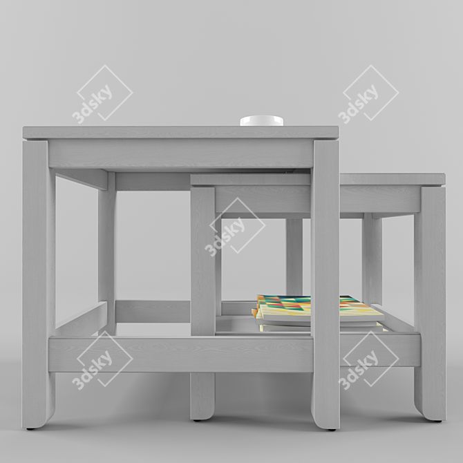 Modern 200cm Table with Lebo 3D model image 2