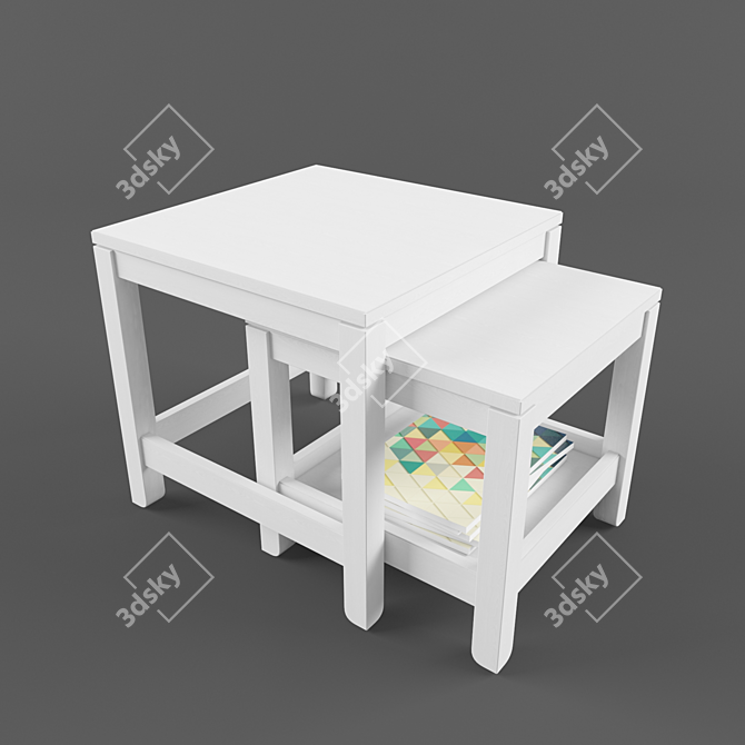 Modern 200cm Table with Lebo 3D model image 4