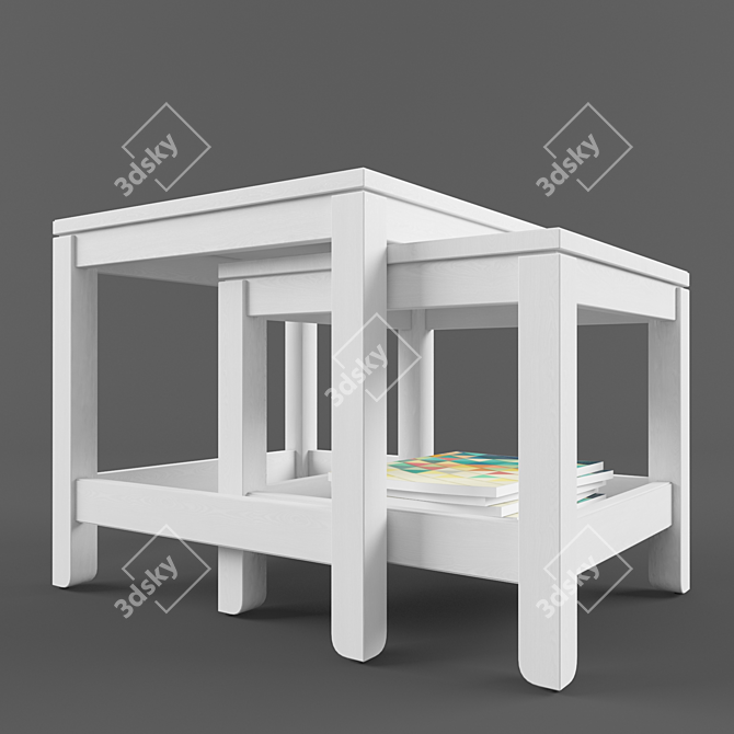 Modern 200cm Table with Lebo 3D model image 5