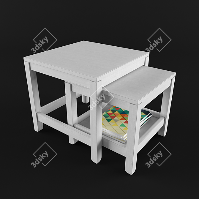 Modern 200cm Table with Lebo 3D model image 7