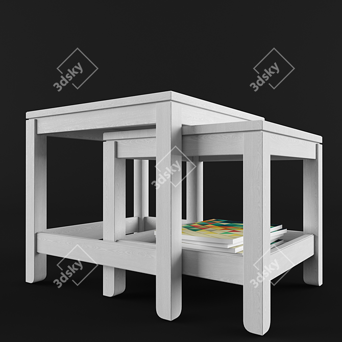 Modern 200cm Table with Lebo 3D model image 8