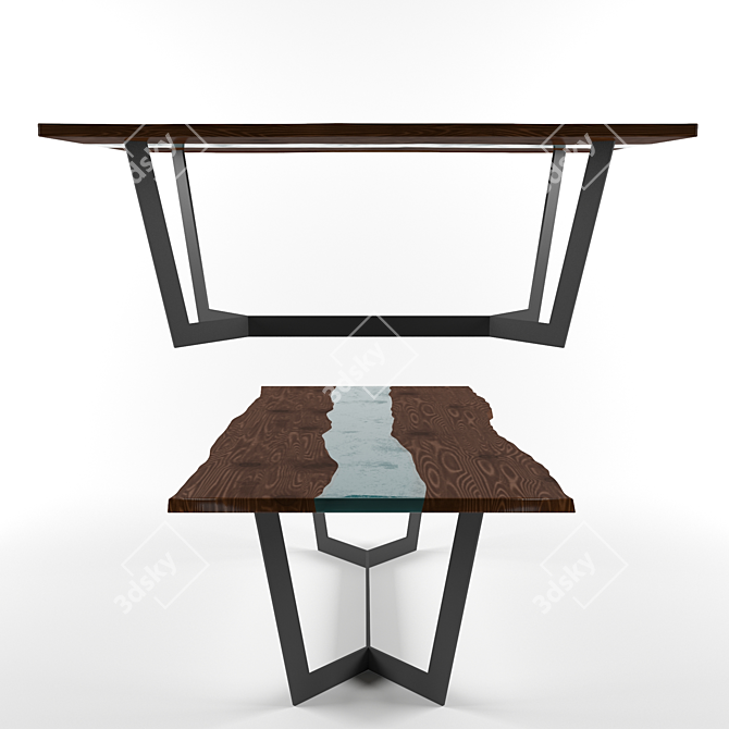 Modern 200cm Table with Lebo 3D model image 11