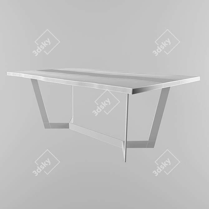 Modern 200cm Table with Lebo 3D model image 12