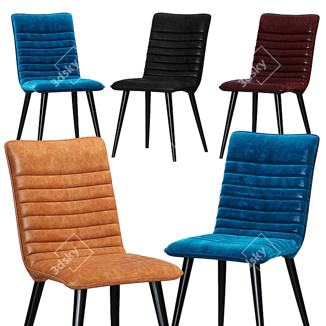 Modern Ace Side Chair: Sleek Design for Stylish Interiors 3D model image 3