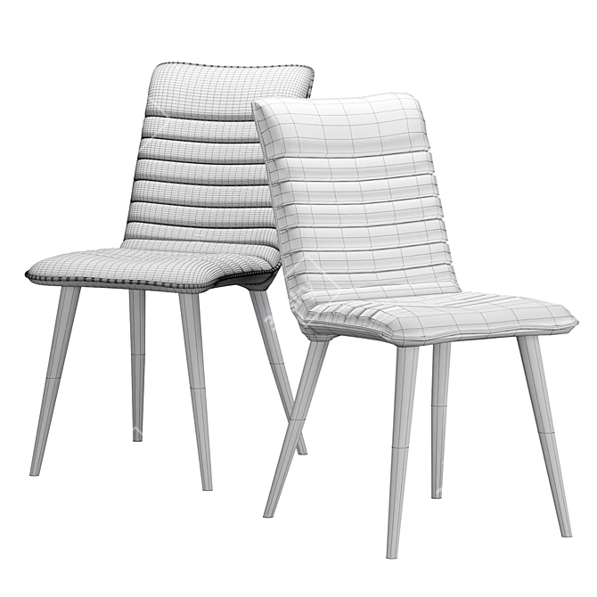 Modern Ace Side Chair: Sleek Design for Stylish Interiors 3D model image 2