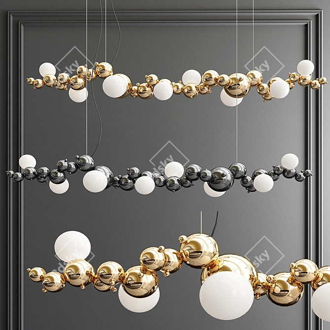 Trendy Branching Chandelier - 3 Designs 3D model image 3