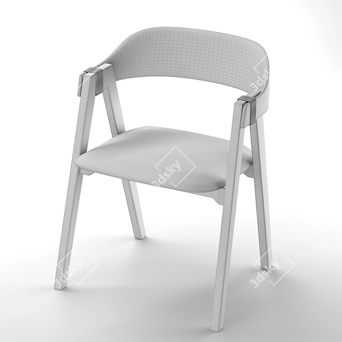 Elegant Mathilda Chair: Perfect Blend of Comfort and Style 3D model image 5