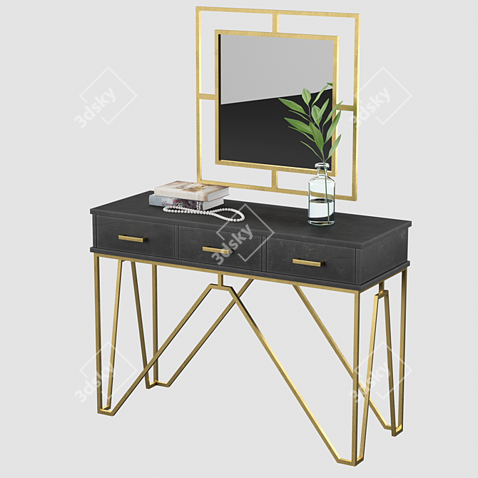 Urban Chic Console Mirror Set 3D model image 1