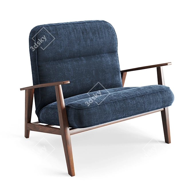 Contemporary Xander Armchair: Stylish Comfort for Your Space 3D model image 1