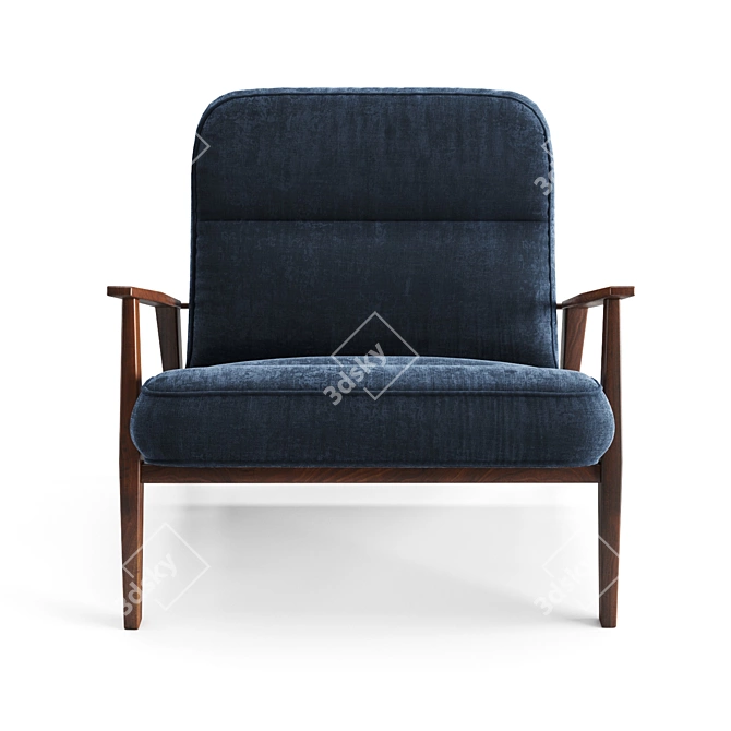 Contemporary Xander Armchair: Stylish Comfort for Your Space 3D model image 3