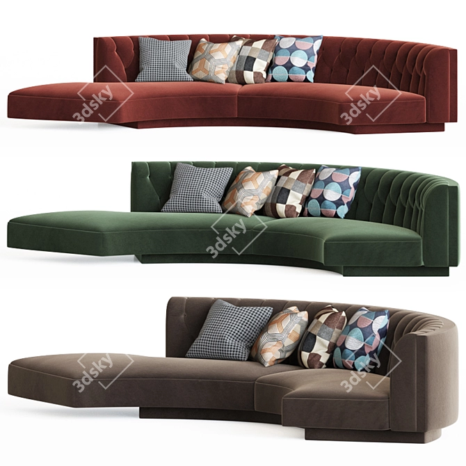 Modern Luxe: Circa Sofa & Chair 3D model image 1