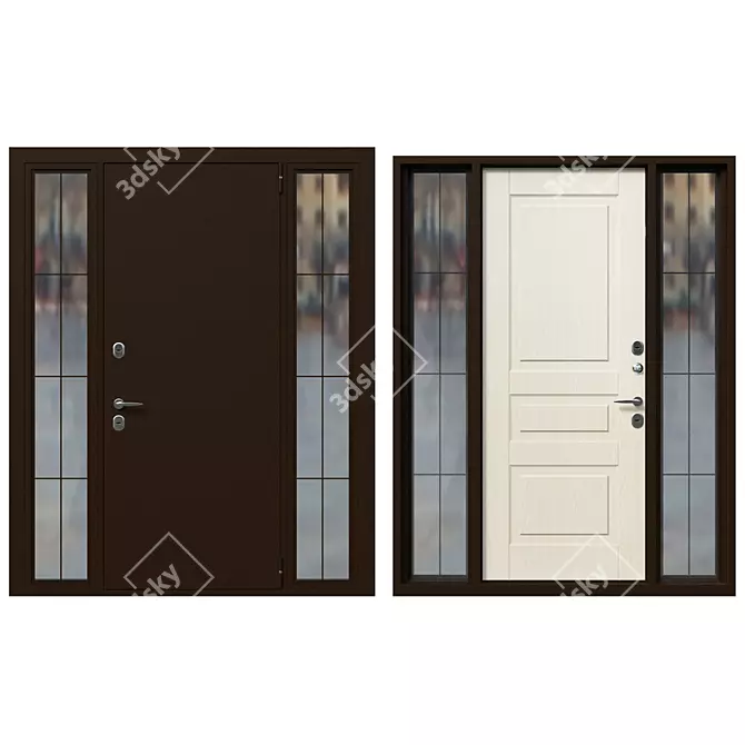 OM Termoplus: High-Quality European Doors with Advanced Security and Thermal Insulation 3D model image 1