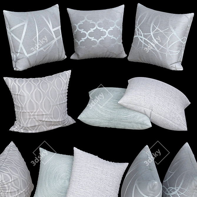 Elegant Sofa Pillows | No. 018 3D model image 1