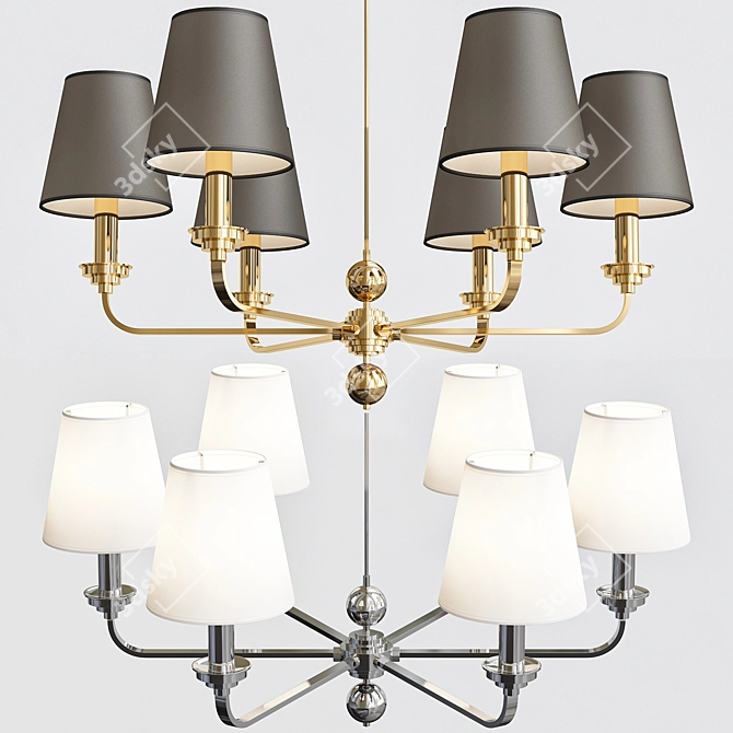 Kutek Mood Abano: Stylish 6-Lamp Pendant 3D model image 1