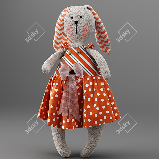 Playful Rabbit Toy Collection 3D model image 2