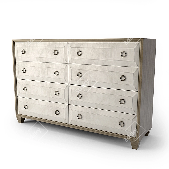 Elegant Bernhardt Santa Barbara Dresser 3D model image 1