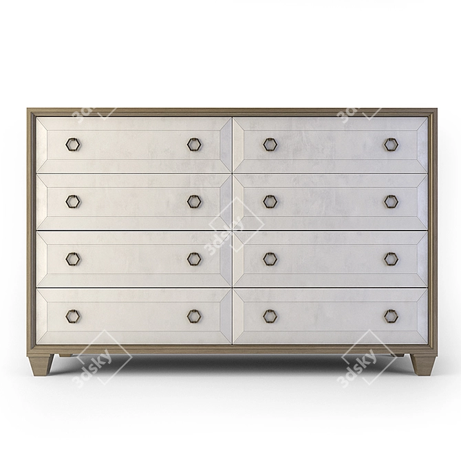 Elegant Bernhardt Santa Barbara Dresser 3D model image 2