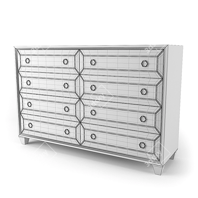 Elegant Bernhardt Santa Barbara Dresser 3D model image 3