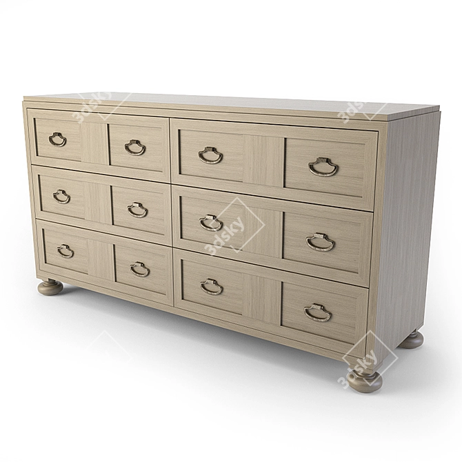 Santa Barbara Bernhardt Dresser: Functional and Stylish 3D model image 1