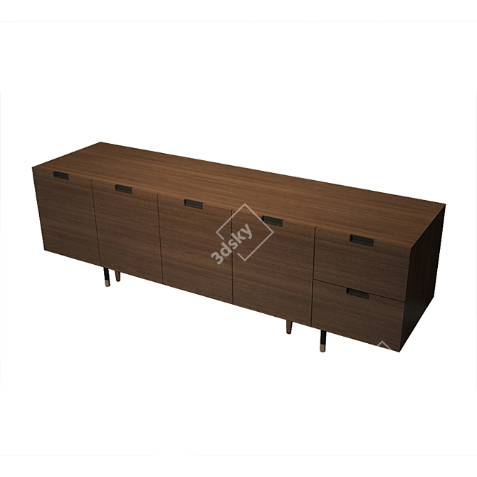 Modern Monaco TV Cabinet 3D model image 5