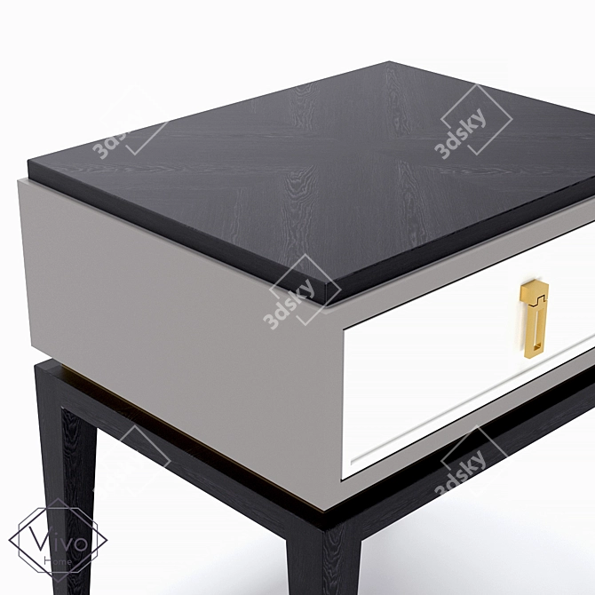 Mansouri Bedside Table: Elegant Design 3D model image 4