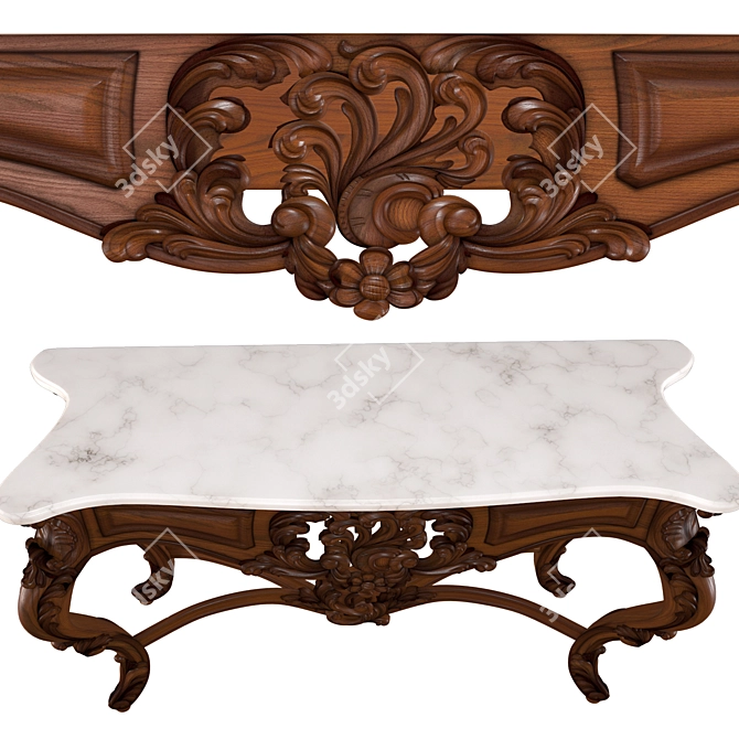 Vimercati Italian Console: Luxury Classic Design 3D model image 2