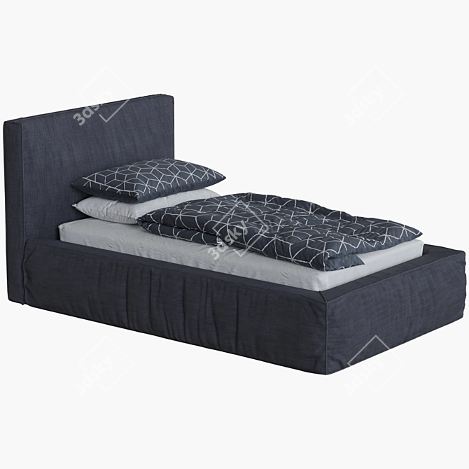 Modern Single Bed: Corona 3D 3D model image 3
