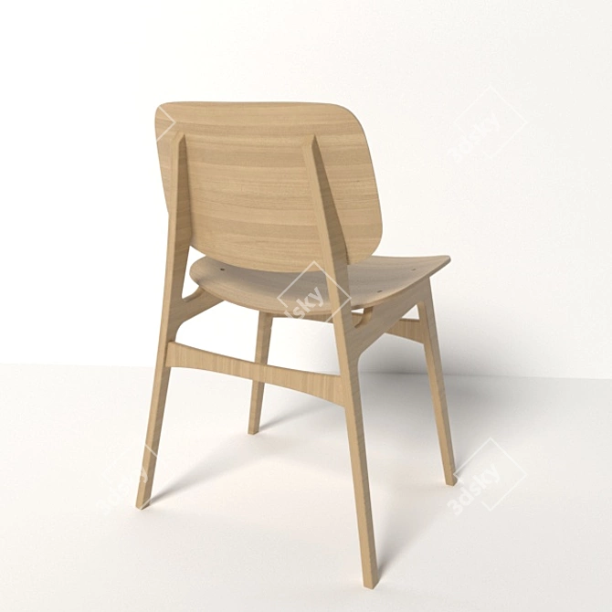 Title: Sleek Ergonomic Chair 3D model image 3