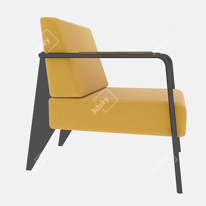 Modern Nova Chair and Coffee Table 3D model image 9