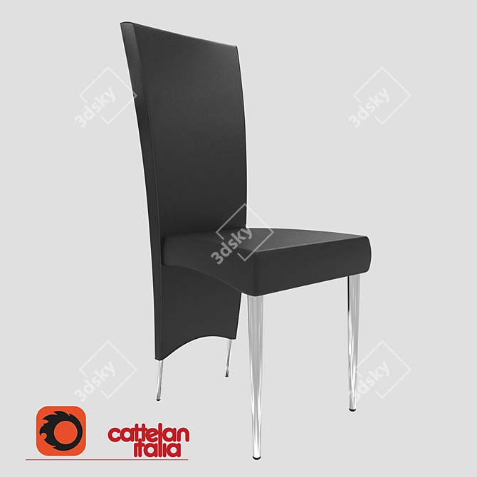 Elegant Elenoire Chair: Italian Sophistication 3D model image 2