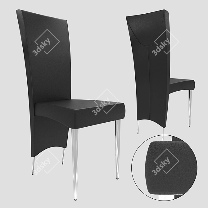 Elegant Elenoire Chair: Italian Sophistication 3D model image 7