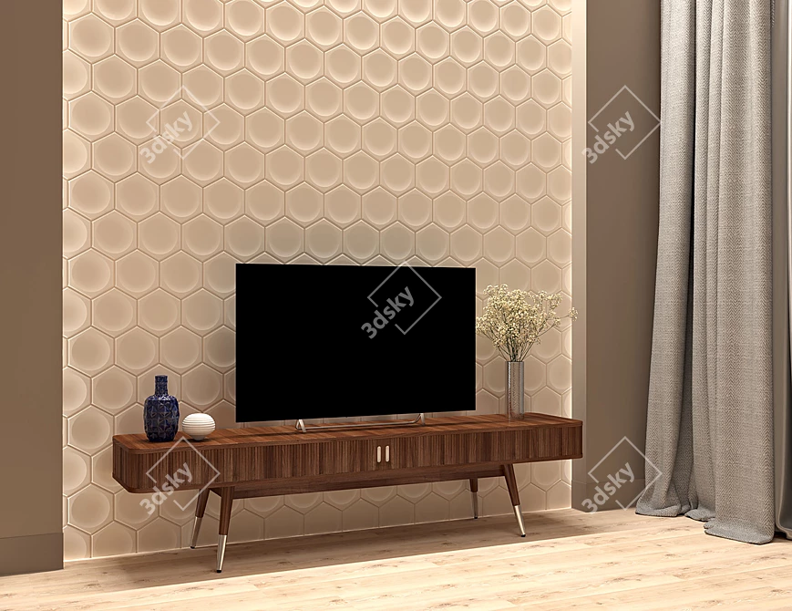 ASHOME 3D Wall Tile: Modern and Versatile 3D model image 2