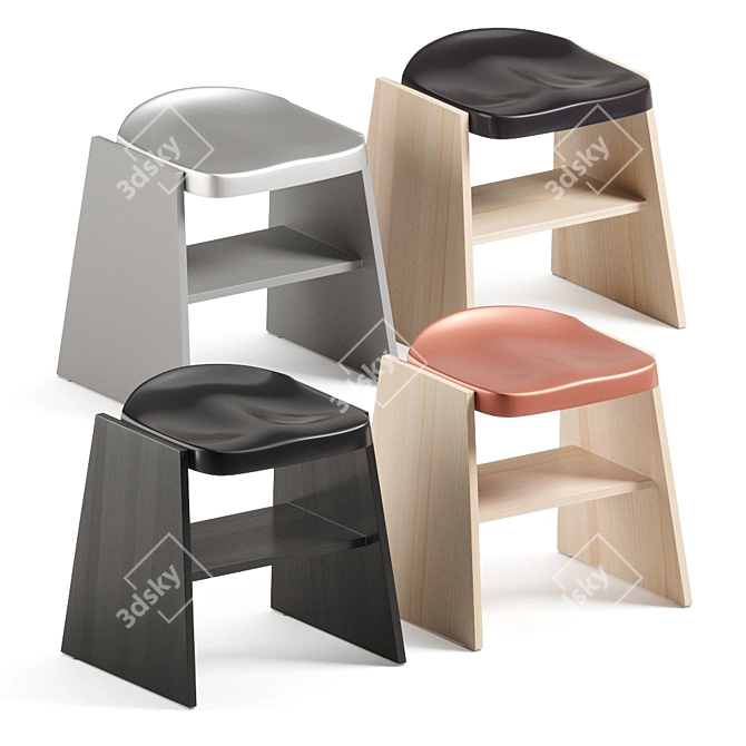 Fronda Stool with Storage | MATTIAZZI 3D model image 1