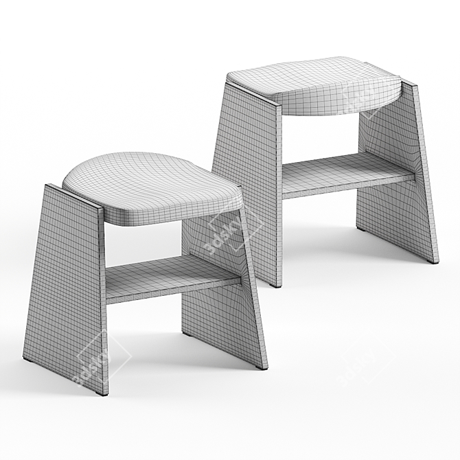 Fronda Stool with Storage | MATTIAZZI 3D model image 5