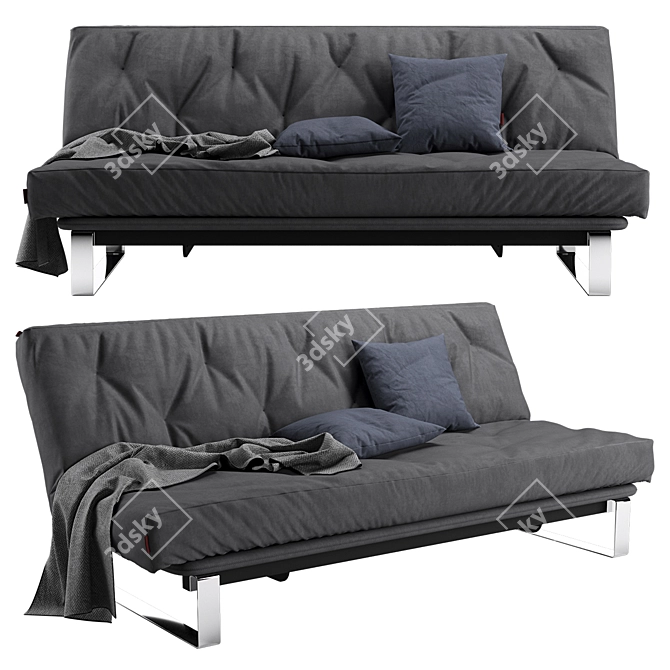 Danish-inspired Minimum Sofa: Adjustable, Orthopedic, Stylish 3D model image 1