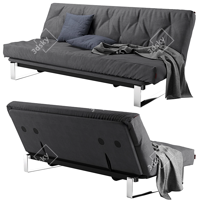 Danish-inspired Minimum Sofa: Adjustable, Orthopedic, Stylish 3D model image 2