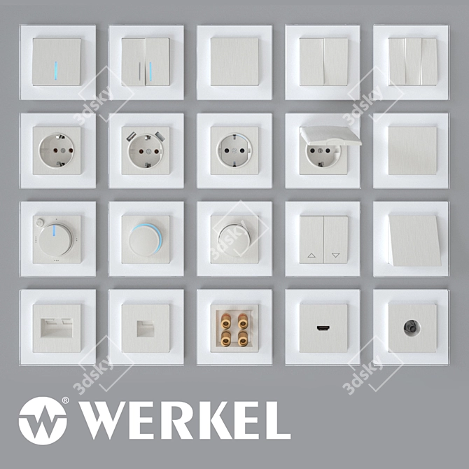 Werkel Pearl Switches: Stylish and Reliable 3D model image 1