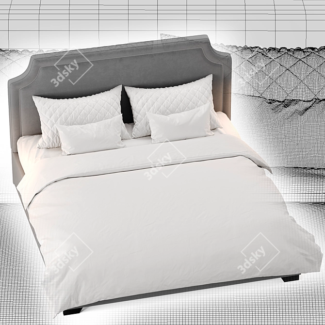 Modernistic Bliss Bed 3D model image 3