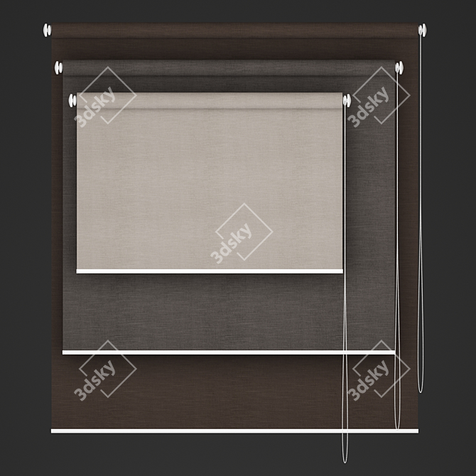 Customizable Roller Blinds 3D model image 4