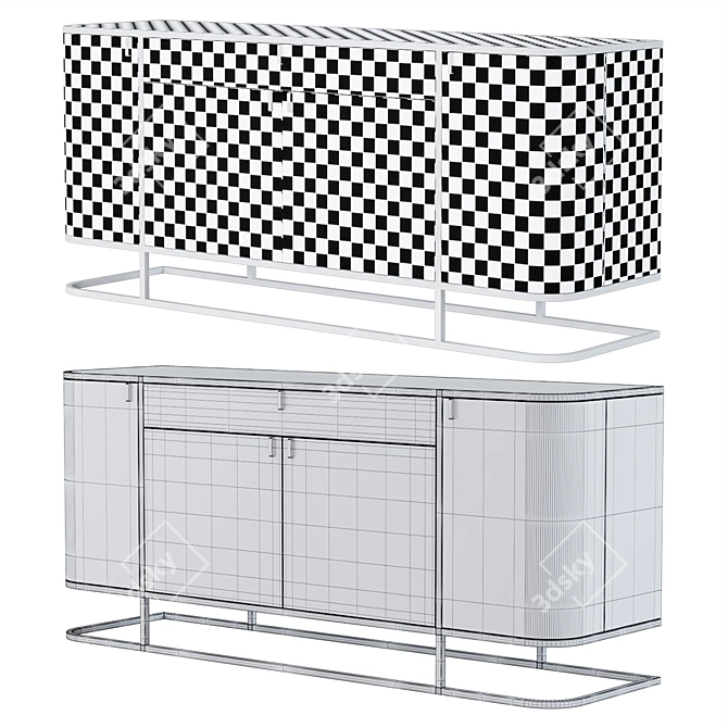 Elegant Modern Dresser, Napa Valley 3D model image 2