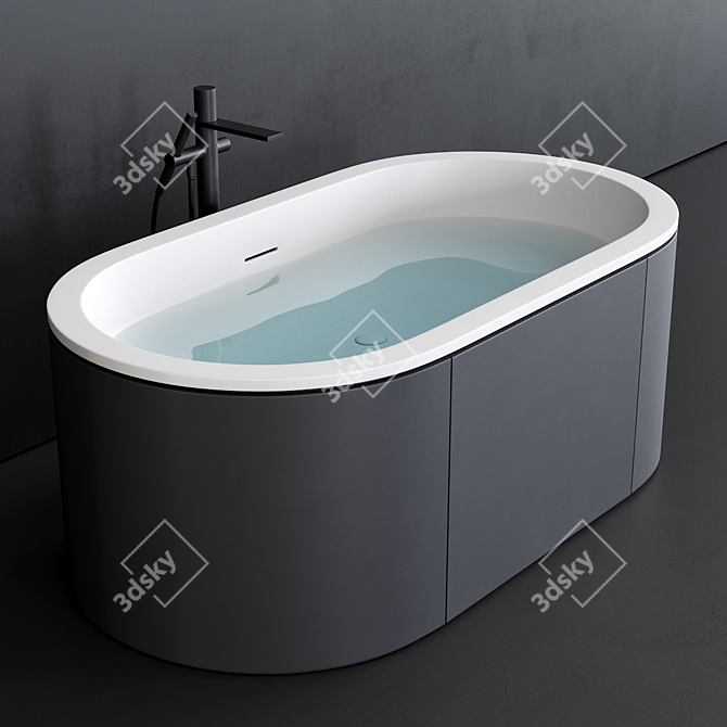 Arcadia Cibele: Freestanding Livingtec® Bathtub 3D model image 2