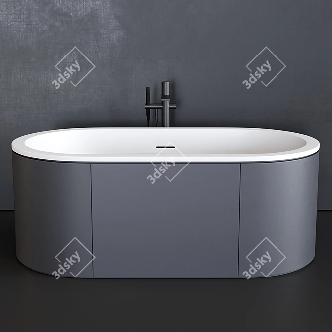 Arcadia Cibele: Freestanding Livingtec® Bathtub 3D model image 3