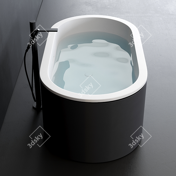 Arcadia Cibele: Freestanding Livingtec® Bathtub 3D model image 4