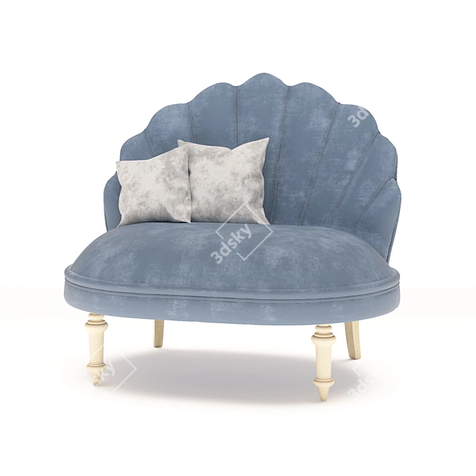 Elegant Sabrina Clam Chair 3D model image 1