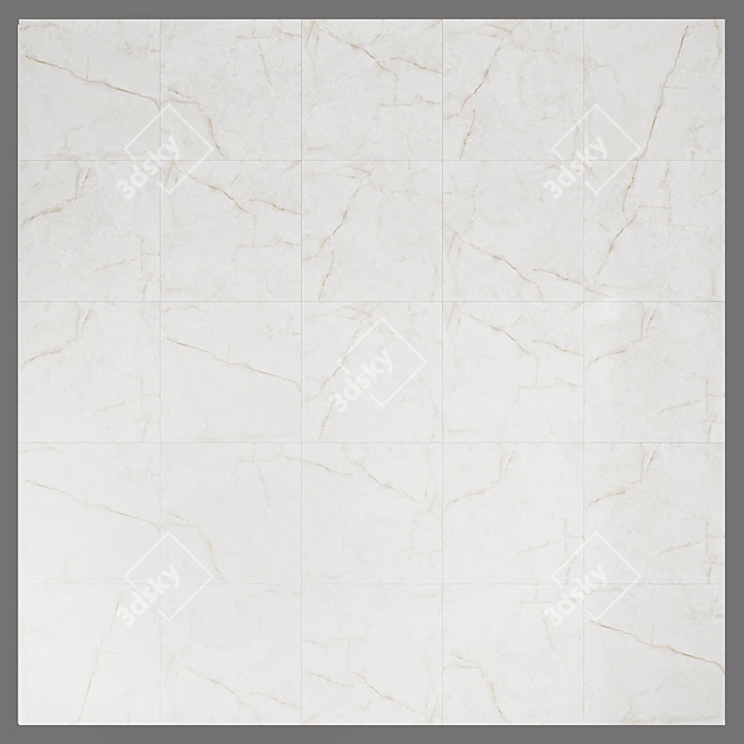 Luxurious White Gold Calacatta Marble Ceramic 3D model image 1