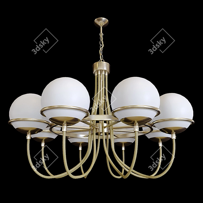 Elegant Bergamo 8-Light Chandelier 3D model image 1