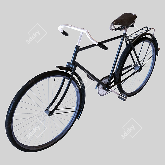 Vintage Bicycle: Textured, High Quality 3D model image 1