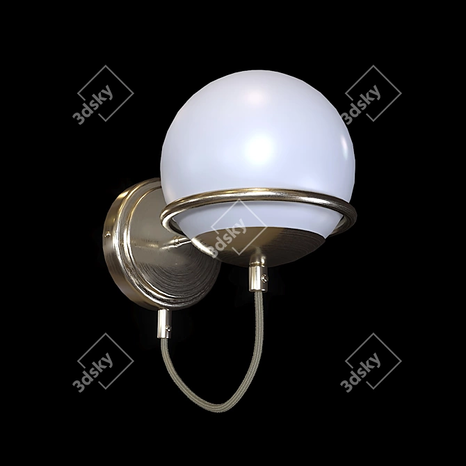 Elegant Bergamo Sconce: Chrome or Gold | A2990AP 3D model image 1