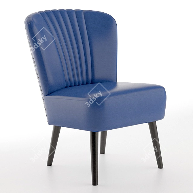 Retro Glam Armchair Barbara 3D model image 1