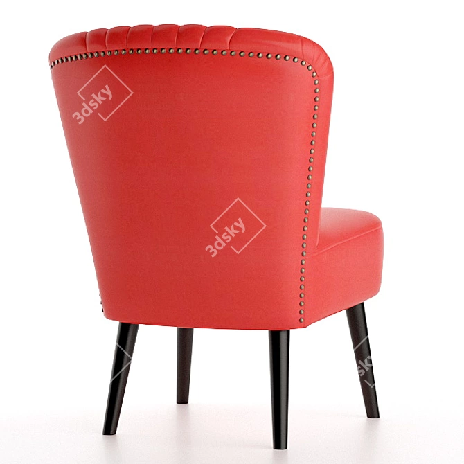 Retro Glam Armchair Barbara 3D model image 4